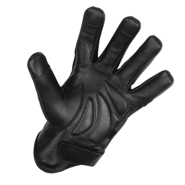 Vance Leather Premium Leather Motorcycle Glove, Riding Gloves with Reflective Skull Design, Gel Palm & Touchscreen Capability - Image 2