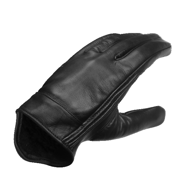 Vance Mens Black Gel Palm Riding Leather Gloves - Image 7