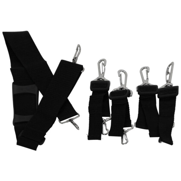 Black Nylon Large Heavy Duty Motorcycle Sissy Bar Bag - Image 4