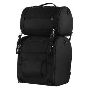 Black Nylon Large Heavy Duty Motorcycle Sissy Bar Bag
