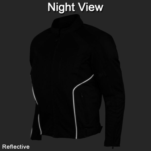 Vance Textiles Mens All Weather Season CE Armor Mesh Motorcycle Jacket - Image 2