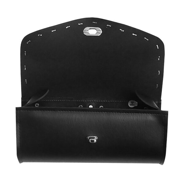 Vance VS182 Black Studded Motorcycle Windshield Bag for Indian Honda Yamaha Kawasaki and Harley Davidson Motorcycles - Image 3