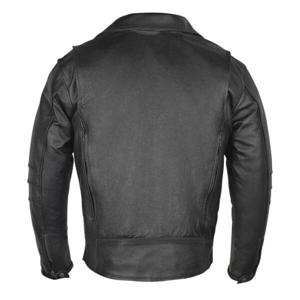 High Mileage Men's Dual Conceal Carry Premium Lightweight Goatskin Leather Motorcycle Jacket - Image 3