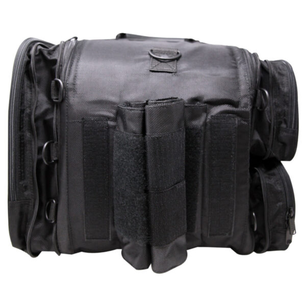 Vance Black Nylon Motorcycle Luggage Travel Pack Sissy Bar Bag - Image 4