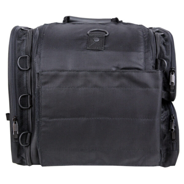 Vance Black Nylon Motorcycle Luggage Travel Pack Sissy Bar Bag - Image 7