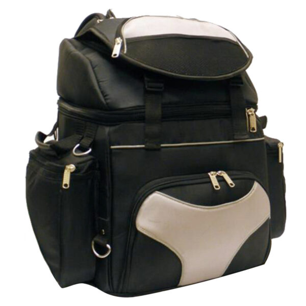 Vance VS345 Grey or Orange Nylon Deluxe Motorcycle Luggage Travel Touring Bag Sissybar Bag