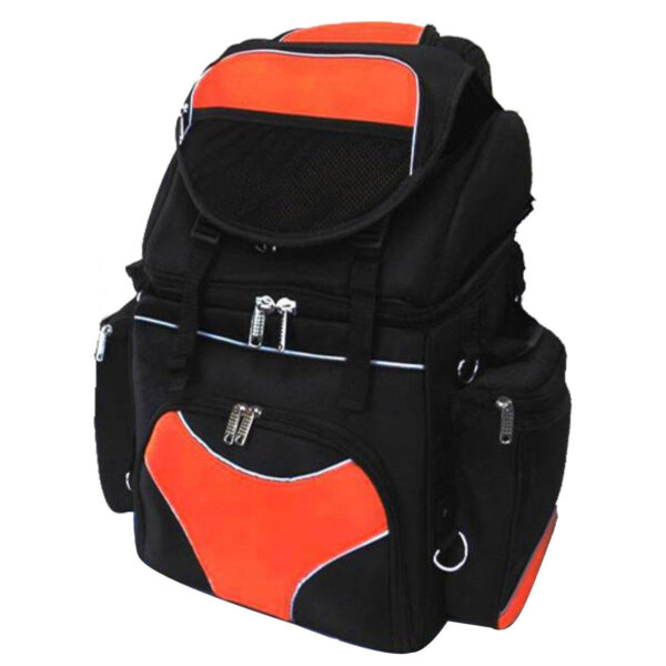Vance VS345 Grey or Orange Nylon Deluxe Motorcycle Luggage Travel Touring Bag Sissybar Bag - Image 2