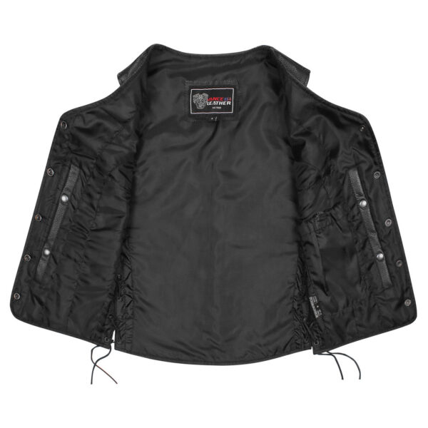 Vance Leather Ladies Economy Leather Five-Snap Lace Side Vest - Image 4