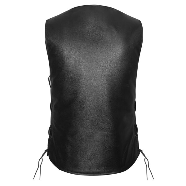 Vance Leather Ladies Economy Leather Five-Snap Lace Side Vest - Image 6