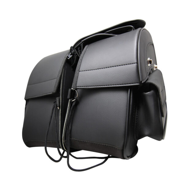 Deluxe Throwover External Pocket Saddlebags for Motorcycles - Image 2
