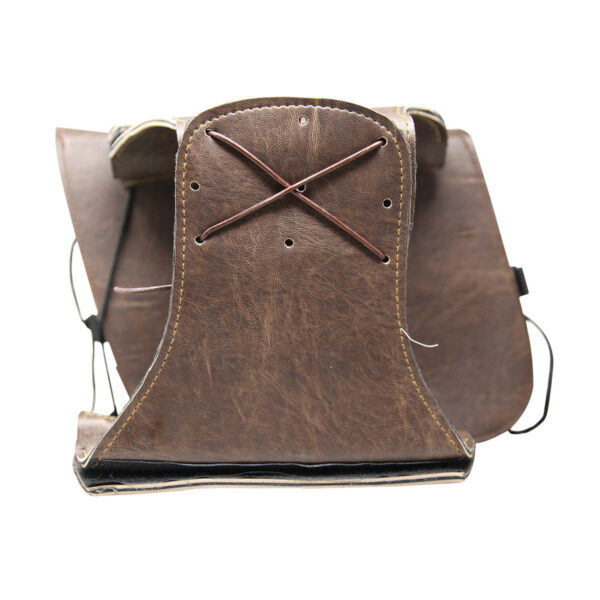 Vance Distressed Brown Studded Concealed Carry Motorcycle Saddlebags for Honda Yamaha Kawasaki Indian and Harley Davidson Motorcycles - Image 4