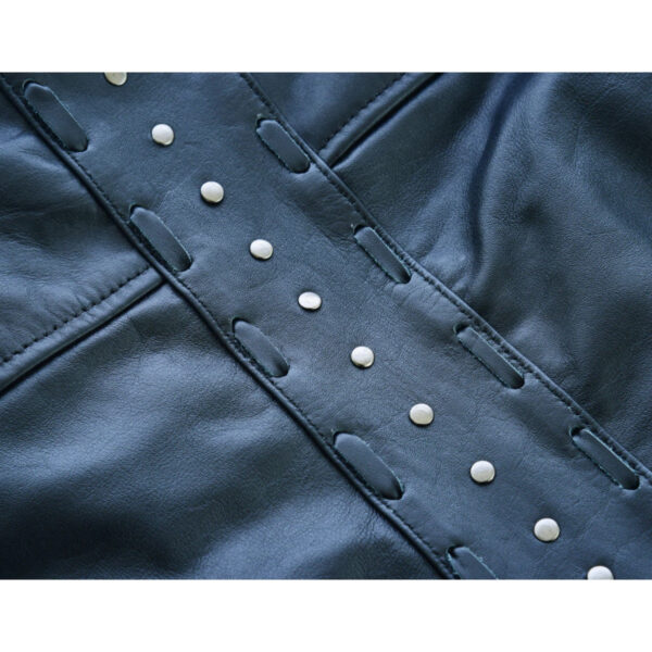 High Mileage 'Roxy' Ladies Premium Black Vest with Fringes and Rivets - Image 12