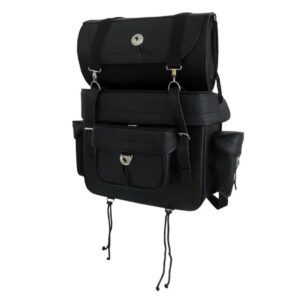Vance VS338B Plain Large Sissy Bar Travel Pack Bag