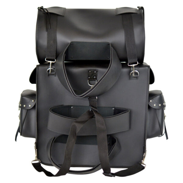 Vance VS338 Studded Large Sissy Bar Travel Pack Bag - Image 2
