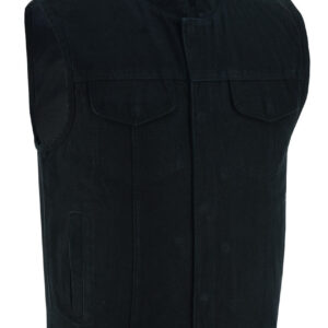 Mens SOA Style Black Denim Club Vest