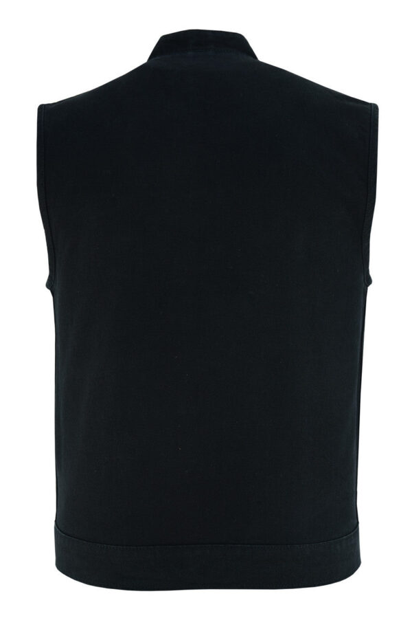 Mens SOA Style Black Denim Club Vest - Image 3