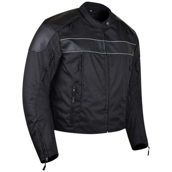 Vance Mens Textile Motorcycle Jacket Motorbike Biker Riding Jacket Breathable with CE Armor