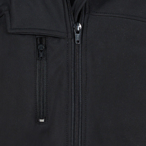 Vance Black Waterproof Lightweight Zipper Front Soft Shell Jacket - Image 4