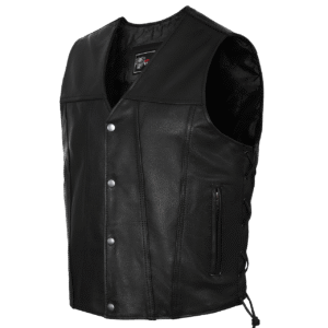 Vance Leather Gambler Style Premium Cowhide Leather Vest