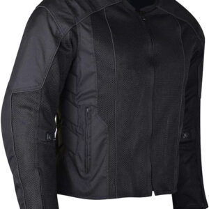 Vance Mens Black Advanced 3-Season Mesh/Textile CE Armor Motorcycle Jacket