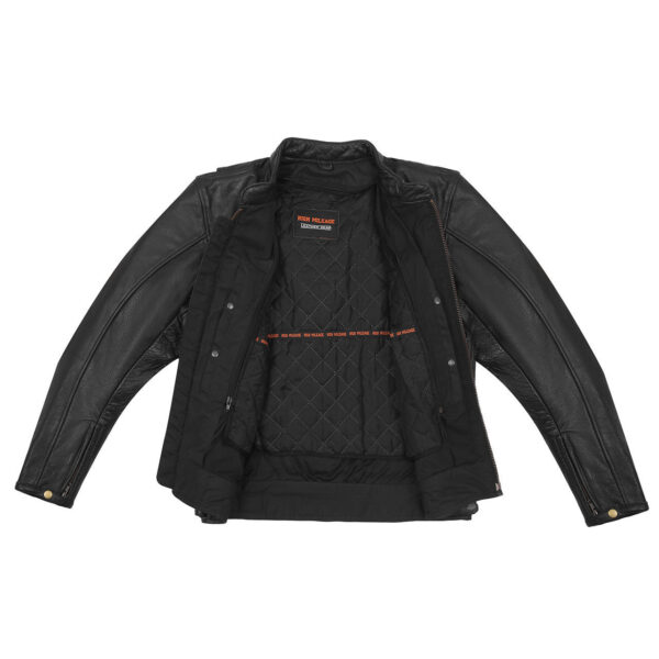 High Mileage Mens Dual Conceal Carry Vented Sport Style Cowhide Leather Biker Motorcycle Riding Jacket - Image 3