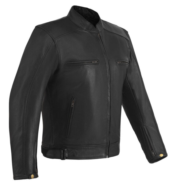 High Mileage Mens Dual Conceal Carry Vented Sport Style Cowhide Leather Biker Motorcycle Riding Jacket - Image 4