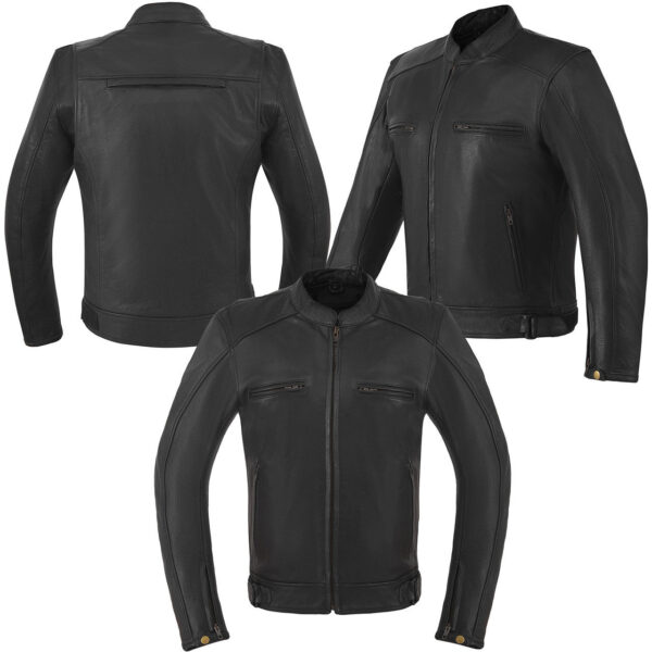 High Mileage Mens Dual Conceal Carry Vented Sport Style Cowhide Leather Biker Motorcycle Riding Jacket - Image 5