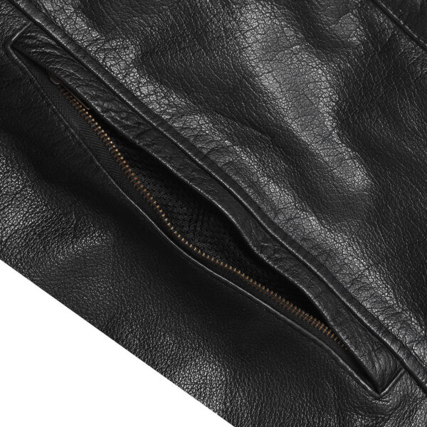 High Mileage Mens Dual Conceal Carry Vented Sport Style Cowhide Leather Biker Motorcycle Riding Jacket - Image 9