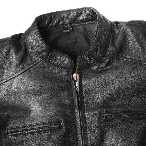 High Mileage Mens Dual Conceal Carry Vented Sport Style Cowhide Leather Biker Motorcycle Riding Jacket - Image 10