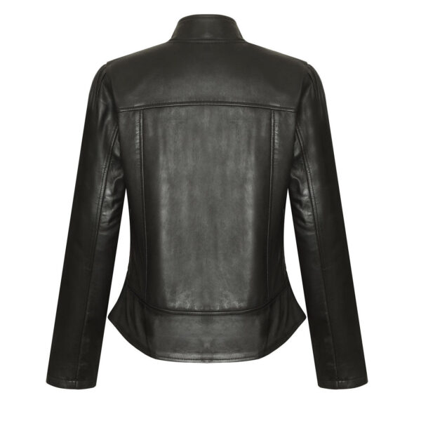 Vance Leathers 'Maya' Ladies Premium Soft Lightweight Black Fitted Motorcycle Leather Jacket - Image 4