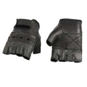 Vance Men’s Leather Fingerless Glove with Gel Palm