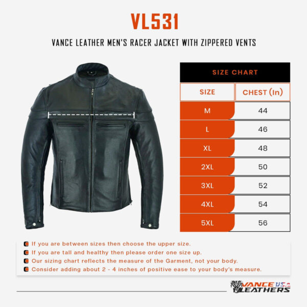 Mens Premium Cowhide Cafe Racer Leather Motorcycle Jacket with Zipper Vents - Image 13