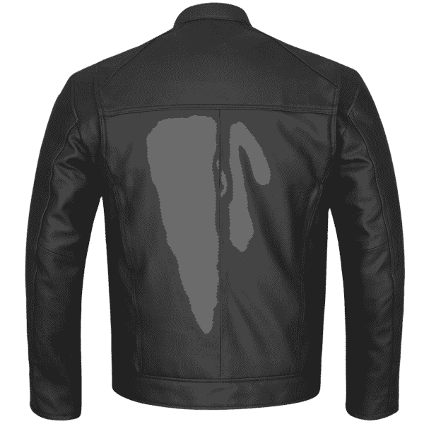 High Mileage Premium Mens Black Leather Motorcycle Jacket - Image 5