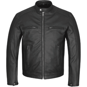 High Mileage Premium Mens Black Leather Motorcycle Jacket