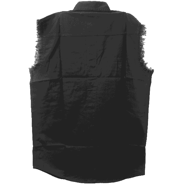 Vance - Men's Biker Motorcycle Black Cut Off Sleeveless Shirt - Image 2