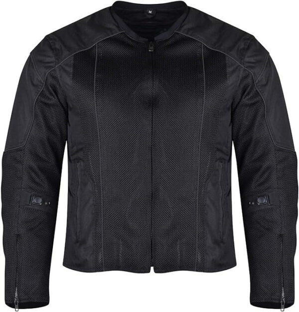Vance Mens Black Advanced 3-Season Mesh/Textile CE Armor Motorcycle Jacket - Image 7