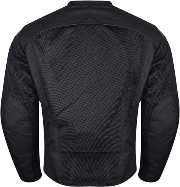 Vance Mens Black Advanced 3-Season Mesh/Textile CE Armor Motorcycle Jacket - Image 6