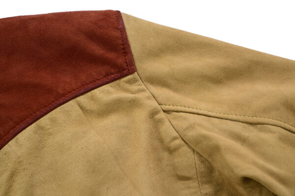 Men's Western Goat Suede Two-Tone Leather Jacket - Image 5