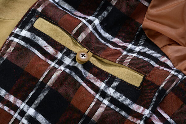 Men's Western Goat Suede Two-Tone Leather Jacket - Image 7
