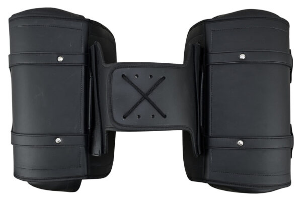 Vance Reinforced Black Plain Motorcycle Saddlebags 30L Water-Resistant Fits Honda, Yamaha, Kawasaki, Indian, and Harley-Davidson - Image 5