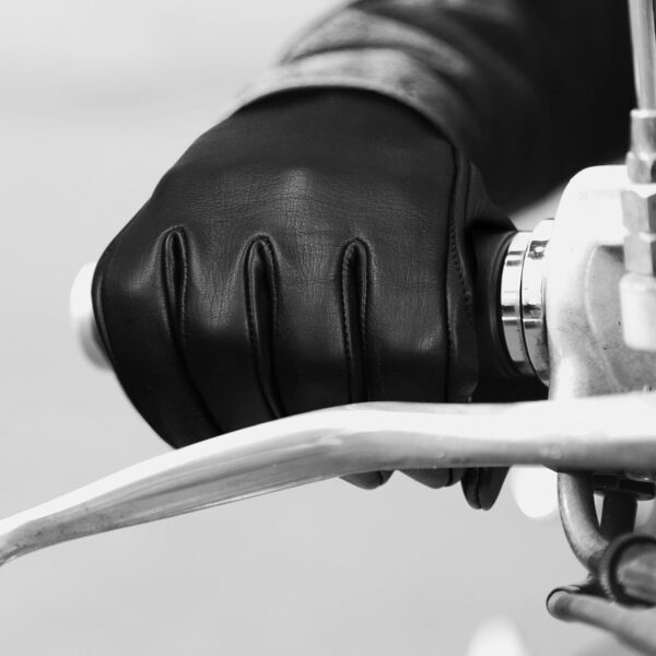 Vance Mens Black Gel Palm Riding Leather Gloves - Image 6