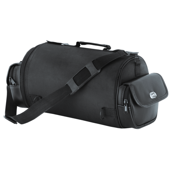 Vance Black Studded Large Deluxe Motorcycle Luggage Travel Touring Sissy Bar Bag - Image 4